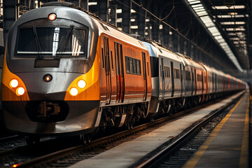 Fototapeta premium Modern high speed commuter train