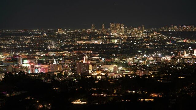 Hollywood Night Time Lapse 150ｍｍ Telephoto California USA
