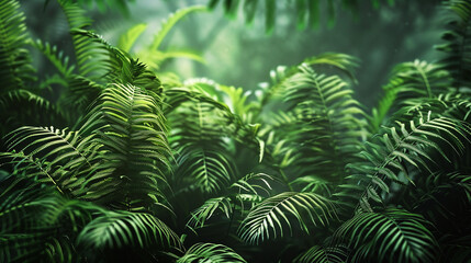 fern leaves in the forest