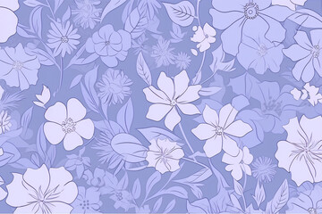 Fototapeta premium seamless floral pattern made by midjourney