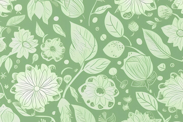 seamless floral pattern made by midjourney