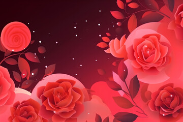 red roses background made by midjourney