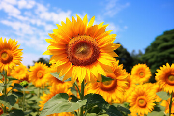 sunflowers in the garden.