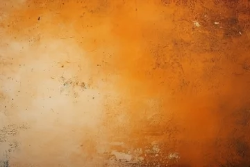 Fotobehang Orange dust and scratches design. Aged photo editor layer grunge abstract background © GalleryGlider