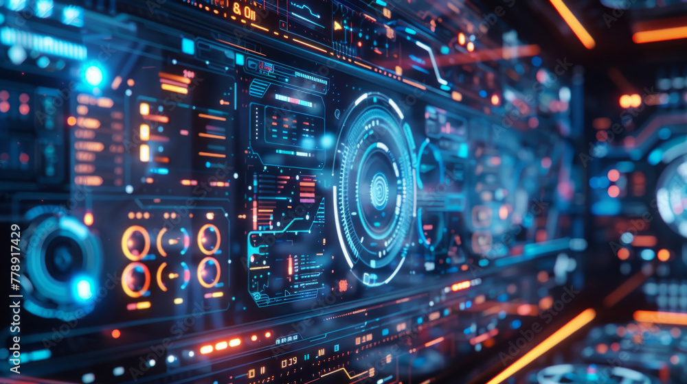 Poster business intelligence, ai analyzes datasets for real-time insights via advanced interface.