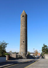 The Clondalkin round tower. Itown in County Dublin, Ireland