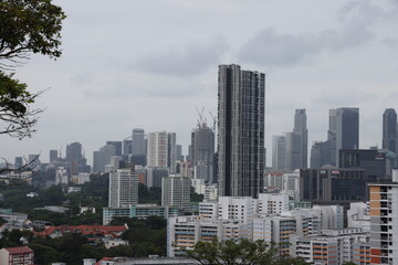 Fototapeta na wymiar Cityscape in Singapore on March 1, 2024 during daytime 