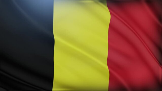 Waving Belgium flag background