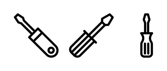 screwdrivers icon or logo isolated sign symbol vector illustration - high quality black style vector icons
