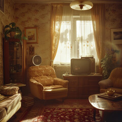 Vintage home living room interior