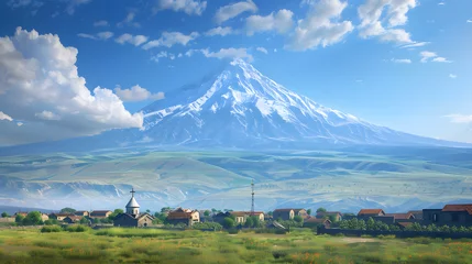 Foto op Canvas Majestic Mt. Ararat: Enthralling Blend Of Natural Beauty & Biblical Significance © Beulah