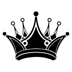 set of crown, black King crown silhouette vector illustration,icon,svg,acoustic crown queen characters,Holiday t shirt,Hand drawn trendy Vector illustration,crowns on black background