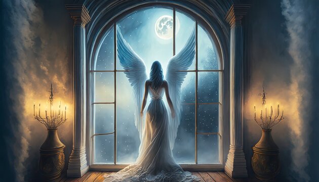angel in the window
