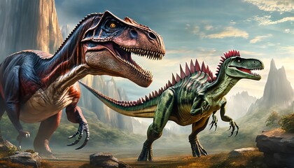 Naklejka premium tyrannosaurus dinosaur 3d render