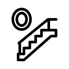 staircase icon or logo isolated sign symbol vector illustration - high quality black style vector icons
