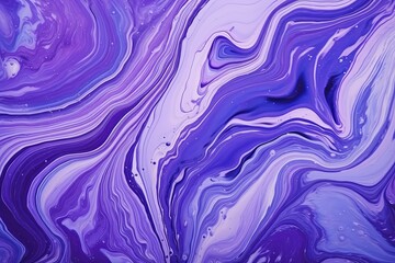 Purple fluid art marbling paint textured background with copy space blank texture design 