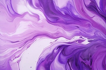 Fototapeta na wymiar Purple fluid art marbling paint textured background with copy space blank texture design 
