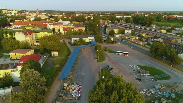 Bus Station Gorzow Wielkopolski Dworzec Pks Aerial View Poland