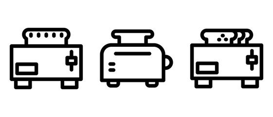 toaster icon or logo isolated sign symbol vector illustration - high quality black style vector icons