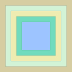 square frame with colorful lines