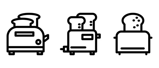 toaster icon or logo isolated sign symbol vector illustration - high quality black style vector icons