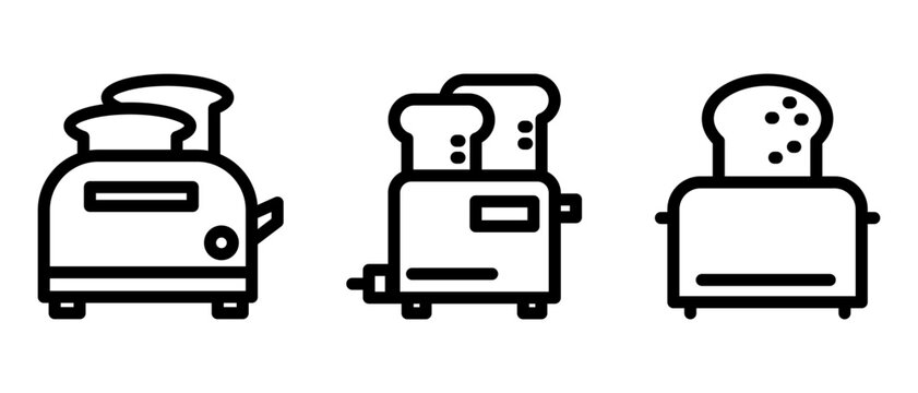 toaster icon or logo isolated sign symbol vector illustration - high quality black style vector icons