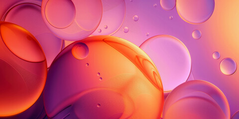 Vibrant Abstract Oil and Water Backlit Droplets - obrazy, fototapety, plakaty