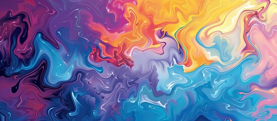 A close up of a vibrant painting featuring a rainbow of colors including water, azure, purple, violet, aqua, electric blue, magenta, and liquid inspired by geological phenomena - obrazy, fototapety, plakaty