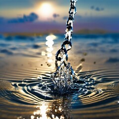 water splash with chain