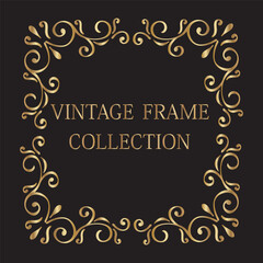 Vintage ornament frame. Luxury vintage ornamental frame collection. Vintage frame collection. Frame collection. Set Vintage frame label vintage border vector.
