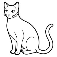 Obraz premium illustration of cat with vector art silhouette