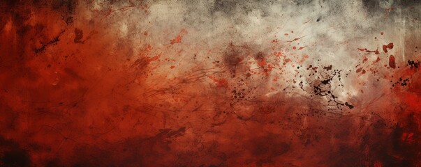 Red dust and scratches design. Aged photo editor layer grunge abstract background - obrazy, fototapety, plakaty