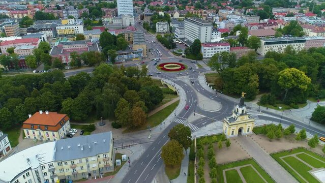 Great Gate Palac Branickich Bialystok Brama Wielka Gryf Aerial View Poland