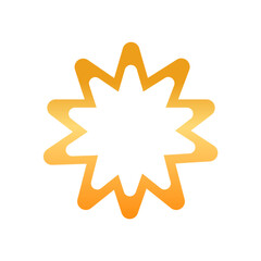 Yellow star on white background free png	