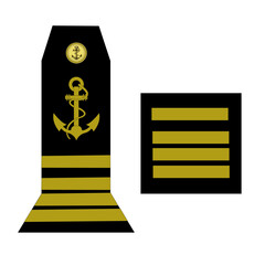 Galon de l'armée de la marine nationale française des officiers  supérieurs: Capitaine de corvette
