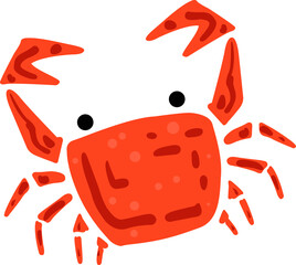 Abstract crab illustration for decoration on marine life, nautical, seafood and coastal living style concept.