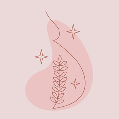 Pregnant women icon, sign, symbol. Motherhood, Maternity, Pregnancy, Childbirth. Doula assist helping. Linear silhouette of a pregnant woman - 778933834