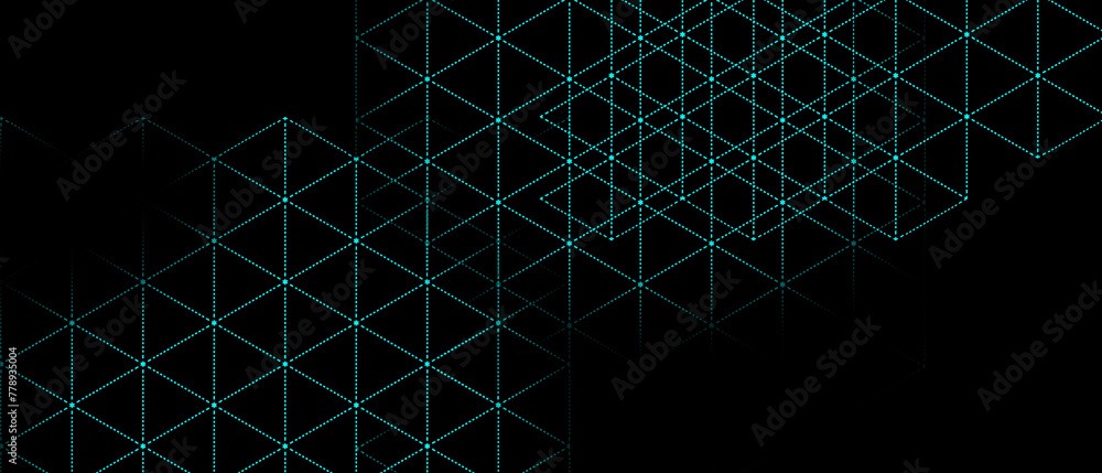 Poster abstract blue triangle pattern of futuristic modern design background