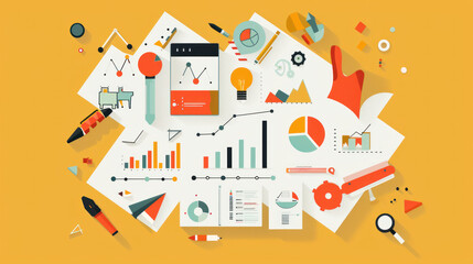 Business plan background, generative ai