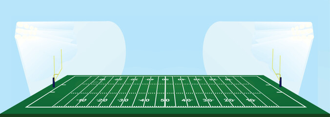 American football field. vector illustration  © marijaobradovic