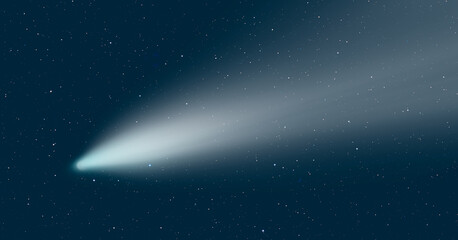Comet on the space "Elements of this image furnished by NASA"