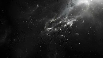 Obraz premium Starry Night Sky with Raindrops and Clouds