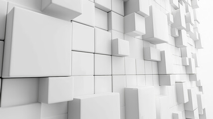 abstract 3d background, white wall