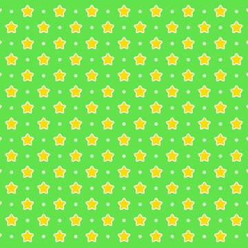 右にスクロールする星とドットのパターン背景動画（緑）【正方形ビデオ】