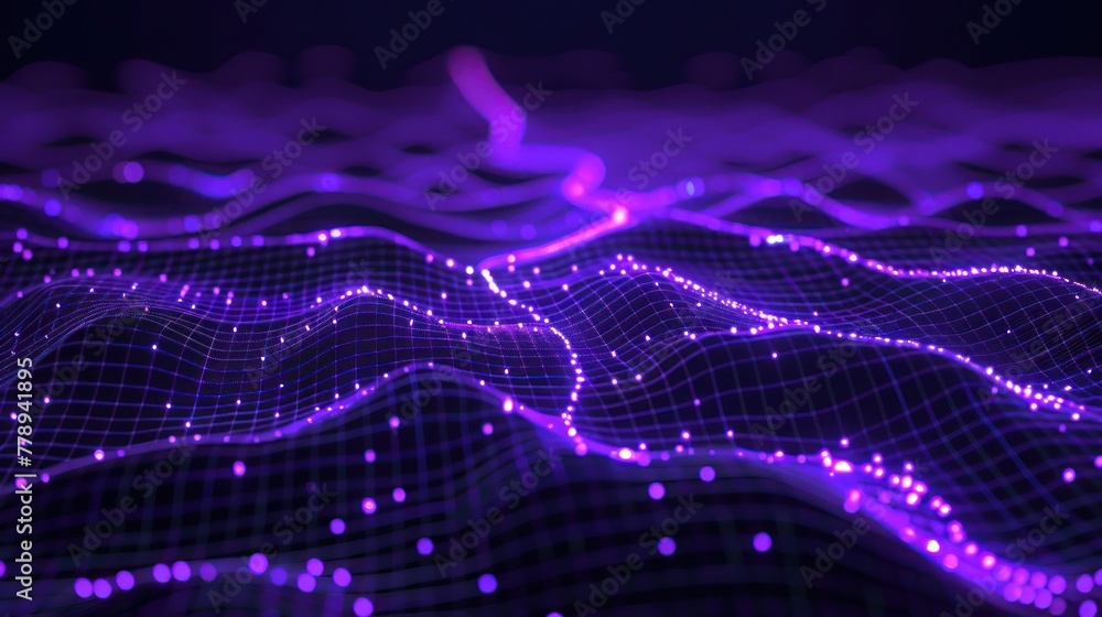 Poster computer generated wave of light in motion