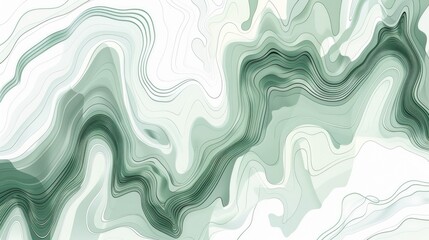 Green and white marble surface with intricate patterns - obrazy, fototapety, plakaty