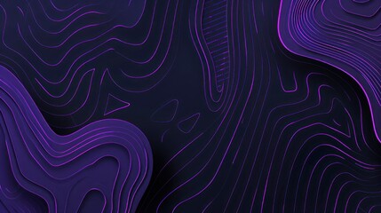 Purple background with abstract wavy lines