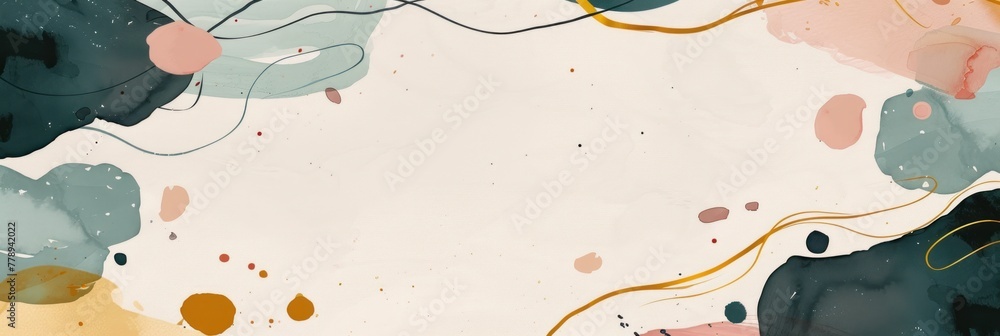 Poster a painting filled with a multitude of different colors, creating a visually striking composition