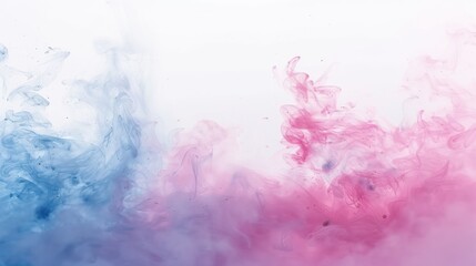 Blue and pink substance floating in mid-air - obrazy, fototapety, plakaty
