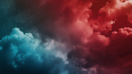 Obraz na płótnie Canvas red and blue cloudy sky, background